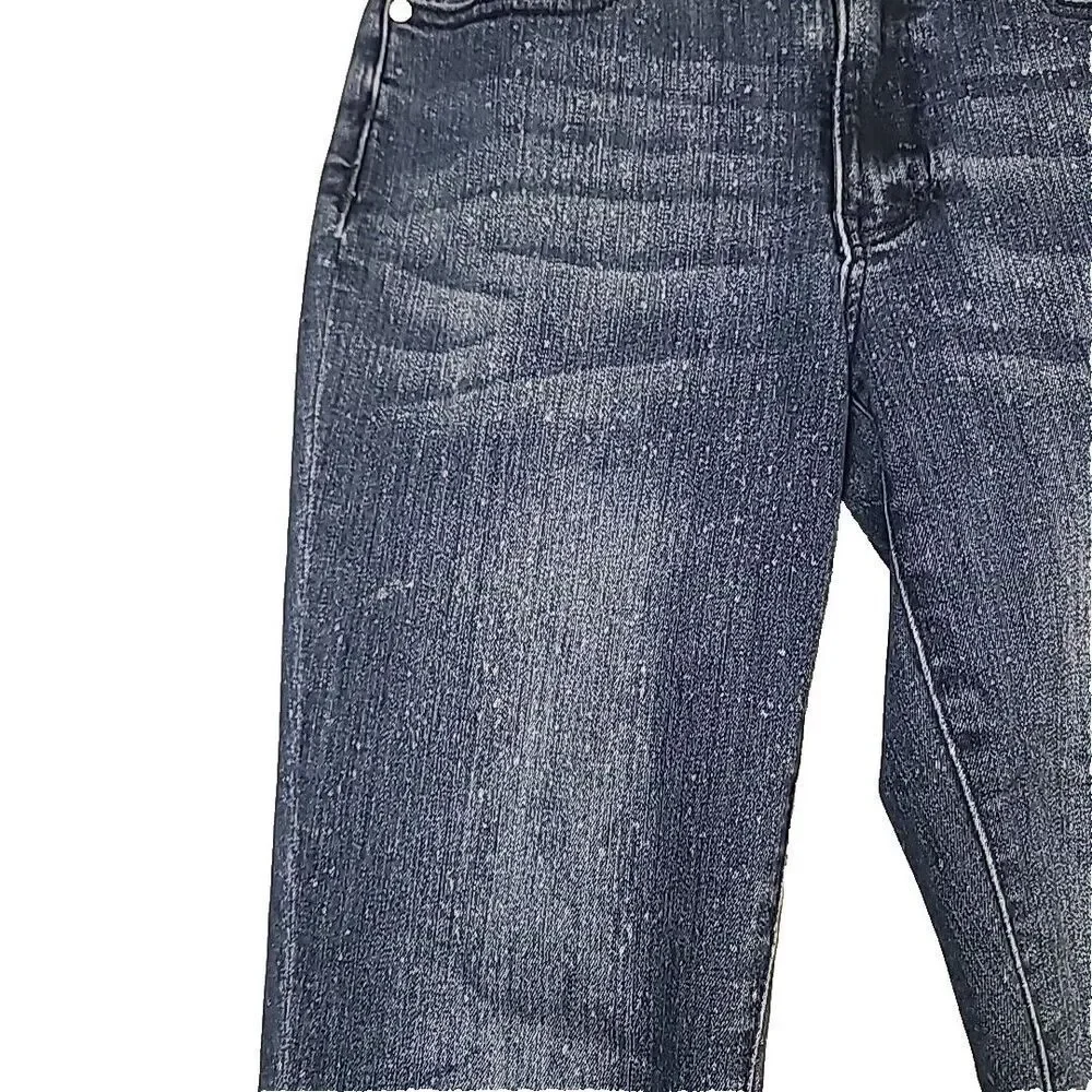 Judy Blue Relaxed Fit Jeans‎ 26 Blue Medium Wash Speckled Mid Rise Ankle Denim - Picture 5 of 9